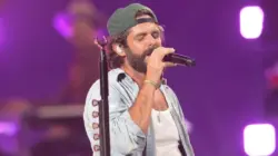 Thomas Rhett performs in West Palm Beach^ Florida on September 4^ 2025. The performance was part of his Better In Boots tour.
