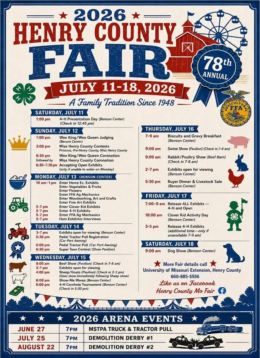 Henry County Fair Returns July 11-18 with Week of Family Fun, Livestock ...