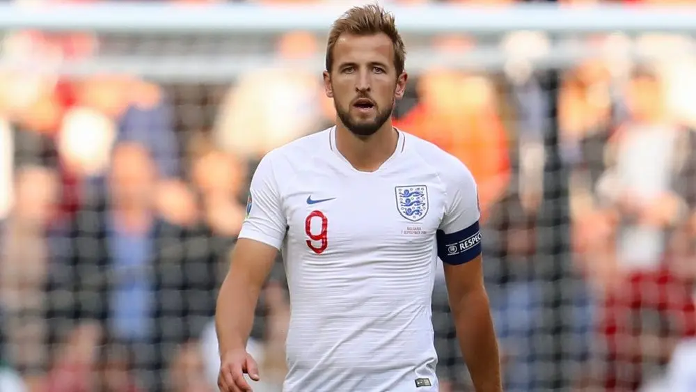 Harry Kane of England walks back after completing his hat-trick - England v Bulgaria^ UEFA Euro 2020 Qualifier - Group A^ Wembley Stadium^ London^ UK - 7th September 2019