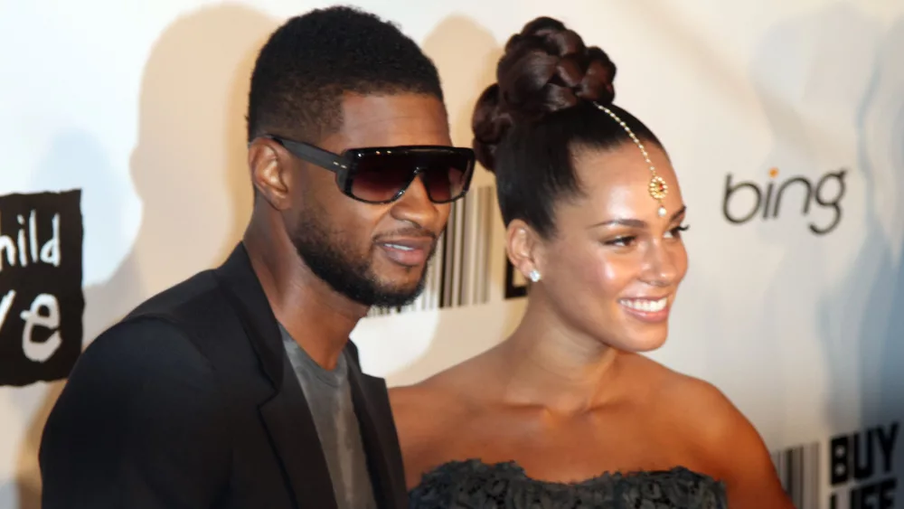 Usher and Alicia Keys at the Hammerstein Ballroom on September 30^ 2010 in New York City.