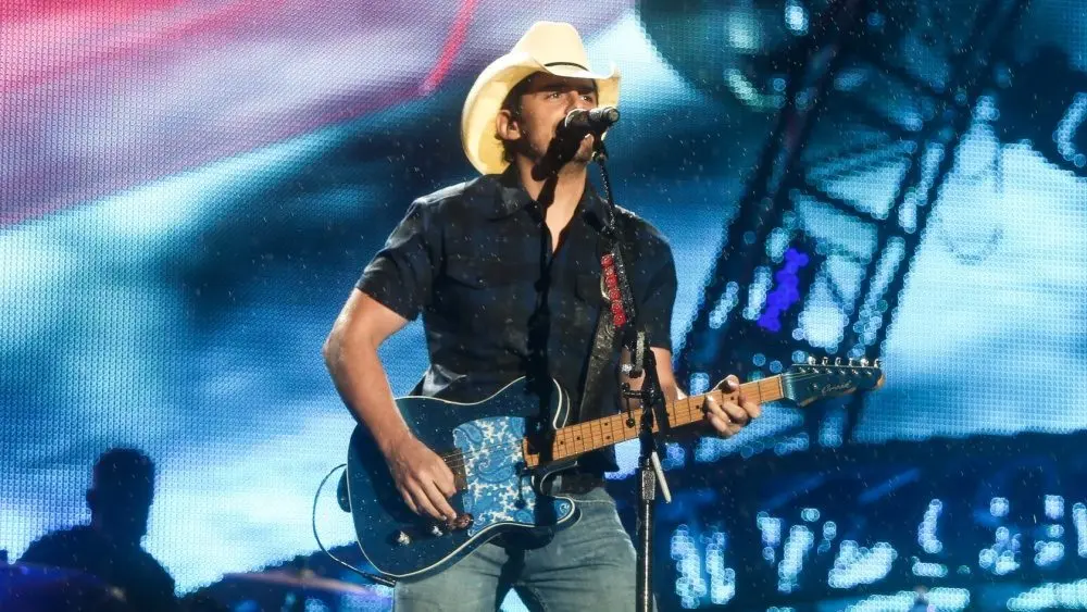 Brad Paisley performs onstage at the 2015 FarmBorough Festival - Day 2 at Randall's Island on June 27^ 2015 in New York City.
