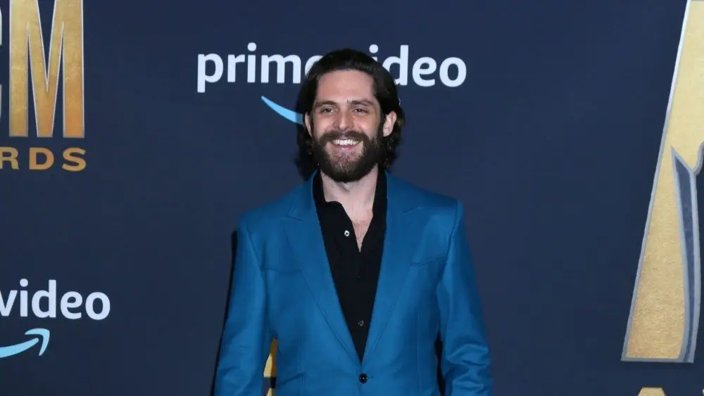Thomas Rhett at the 2022 Academy of Country Music Awards Arrivals at Allegient Stadium on March 7^ 2022 in Las Vegas^ NV
