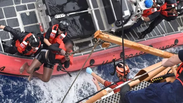 US Coast Guard Rescues 33 People From Sinking Vessel In Deep Water ...