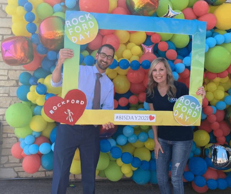 Lisa Tyler and Mayor Tom McNamara