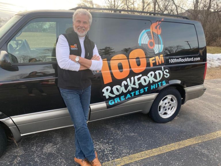 Steve Summers with 100 FM Van