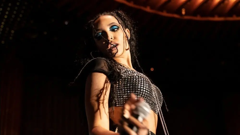 Tinashe performs at The Blonds X Motorola Razr Pride Charity Event at the Top of the Standard New York^ NY - June 25^ 2022