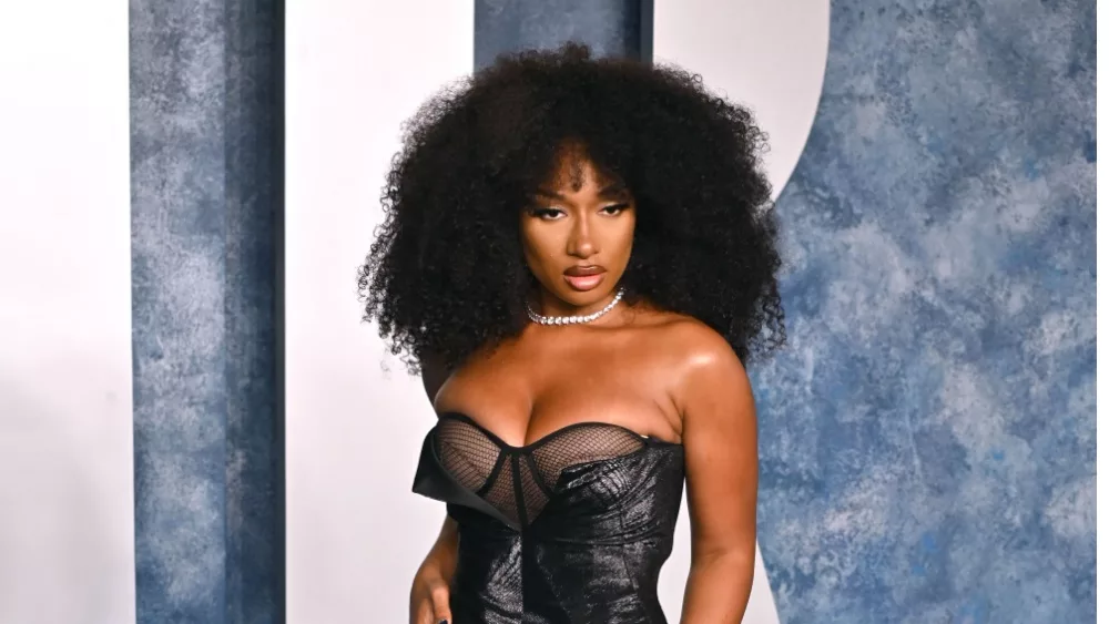 Megan Thee Stallion at the 2023 Vanity Fair Oscar Party at the Wallis Annenberg Center.