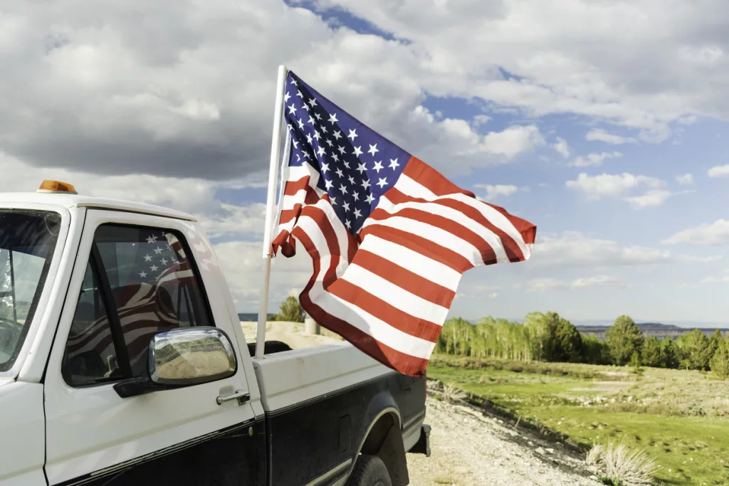 usa-flag-on-old-truck-in-utah