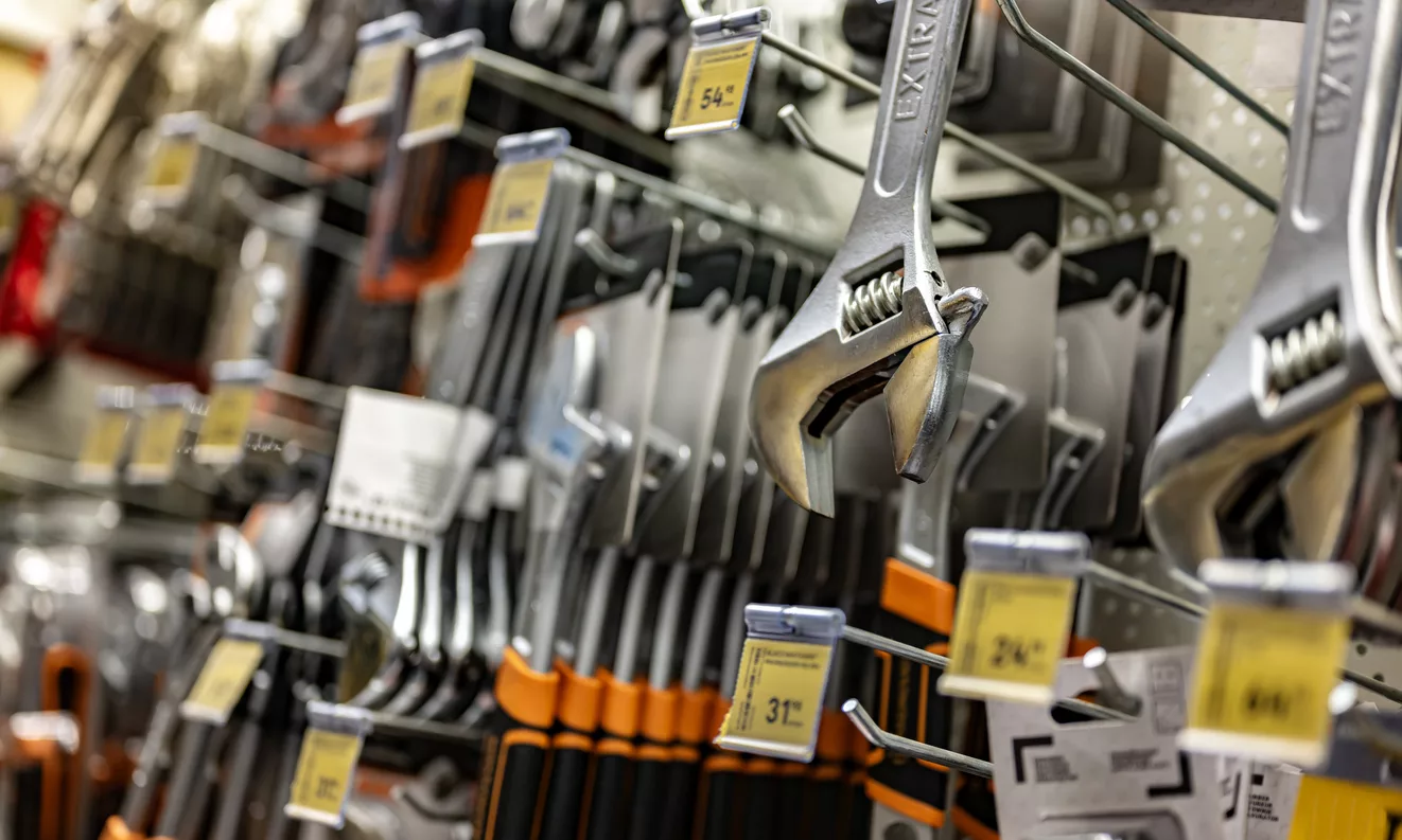 tools-put-up-for-sale-in-a-hardware-store