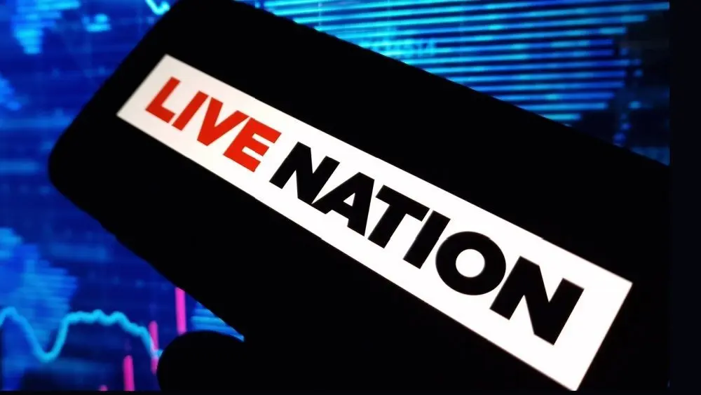 Live Nation company logo displayed on mobile phone Konskie^ Poland - November 24^ 2024