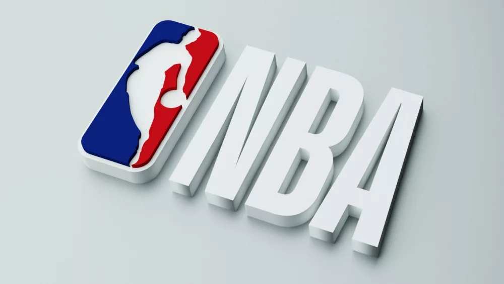 NBA league logo on white background