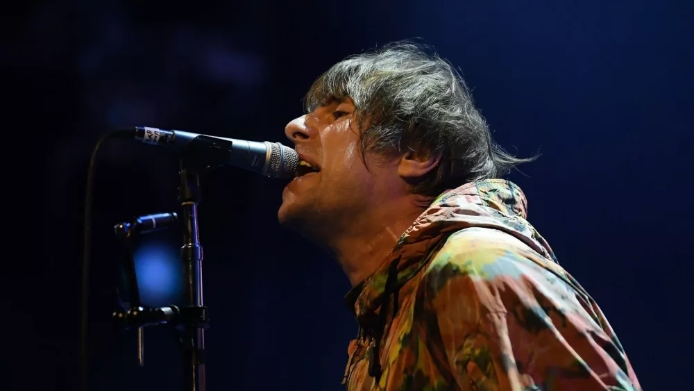 Singer Liam Gallagher vocalist of the band Oasis^ during a show at Qualistage in the city of Rio de Janeiro