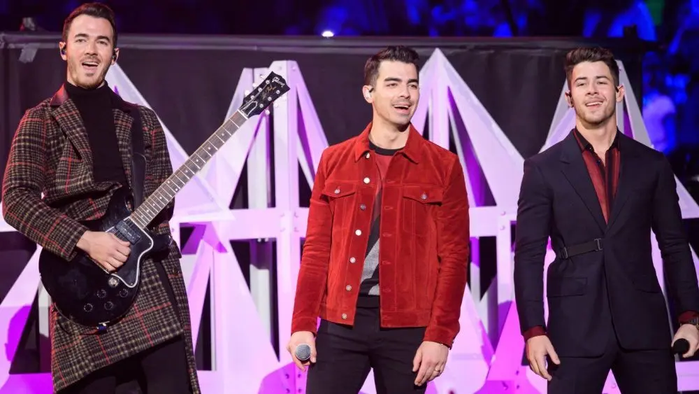 The Jonas Brothers perform at the 2019 Z100 Jingle Ball at Madison Square Garden. New York^ NY^ USA - December 13^ 2019