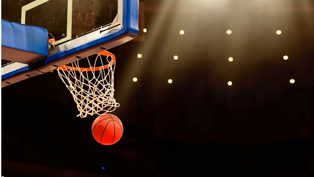 basketball going through hoop