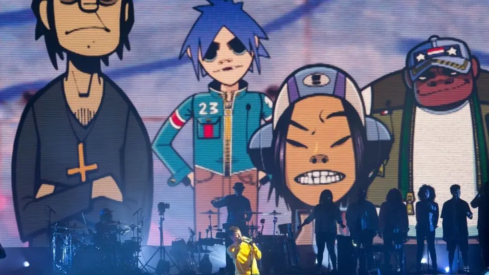 Gorillaz (band) perform in concert at Sonar Festival on June 15^ 2018 in Barcelona^ Spain.