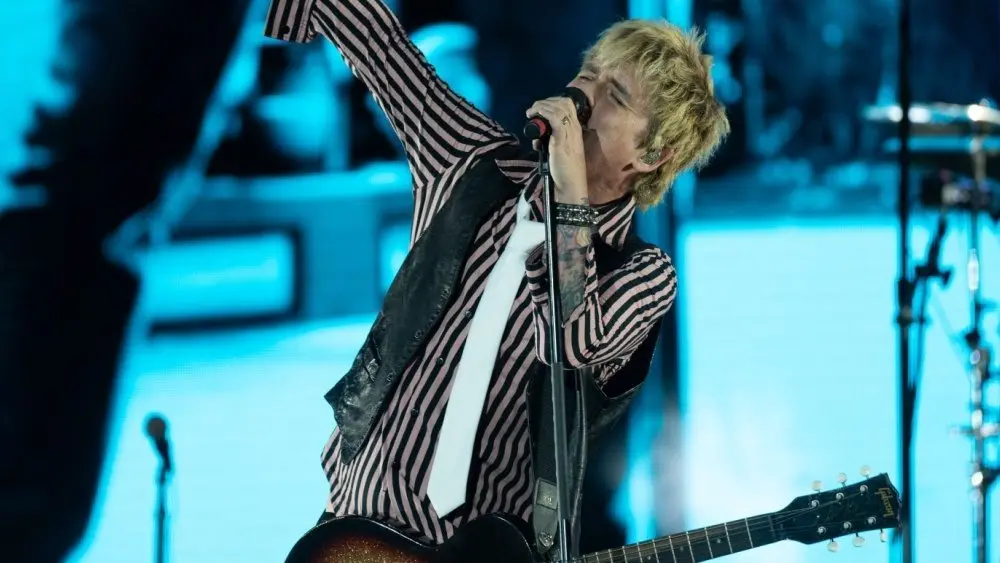 Green Day perform at the When We Were Young festival in Las Vegas^ Nevada on 21 October 2023.