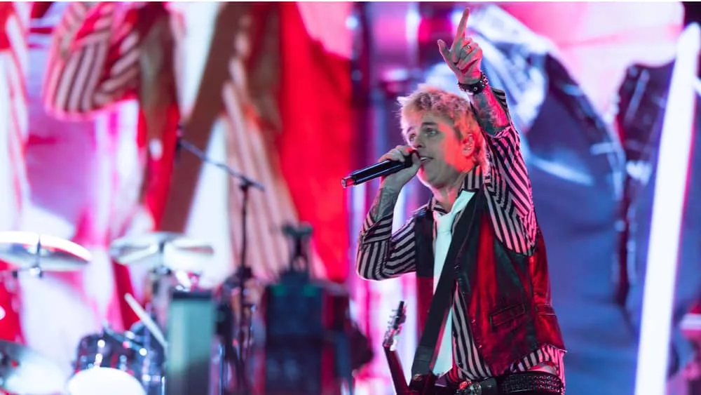 Green Day perform at the When We Were Young festival in Las Vegas^ Nevada on 21 October 2023.