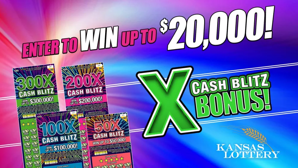 Enter to win a $25 KS Lottery X Cash Blitz Instant Ticket!