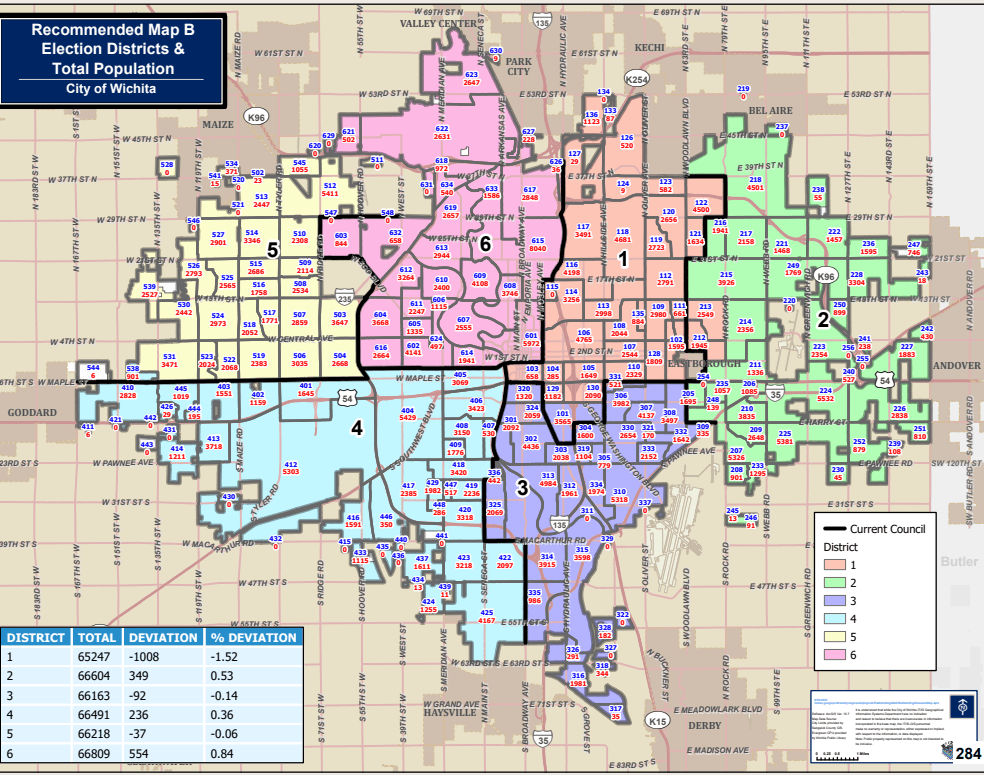 New map approved for Wichita City Council districts | 104.5 The Fox