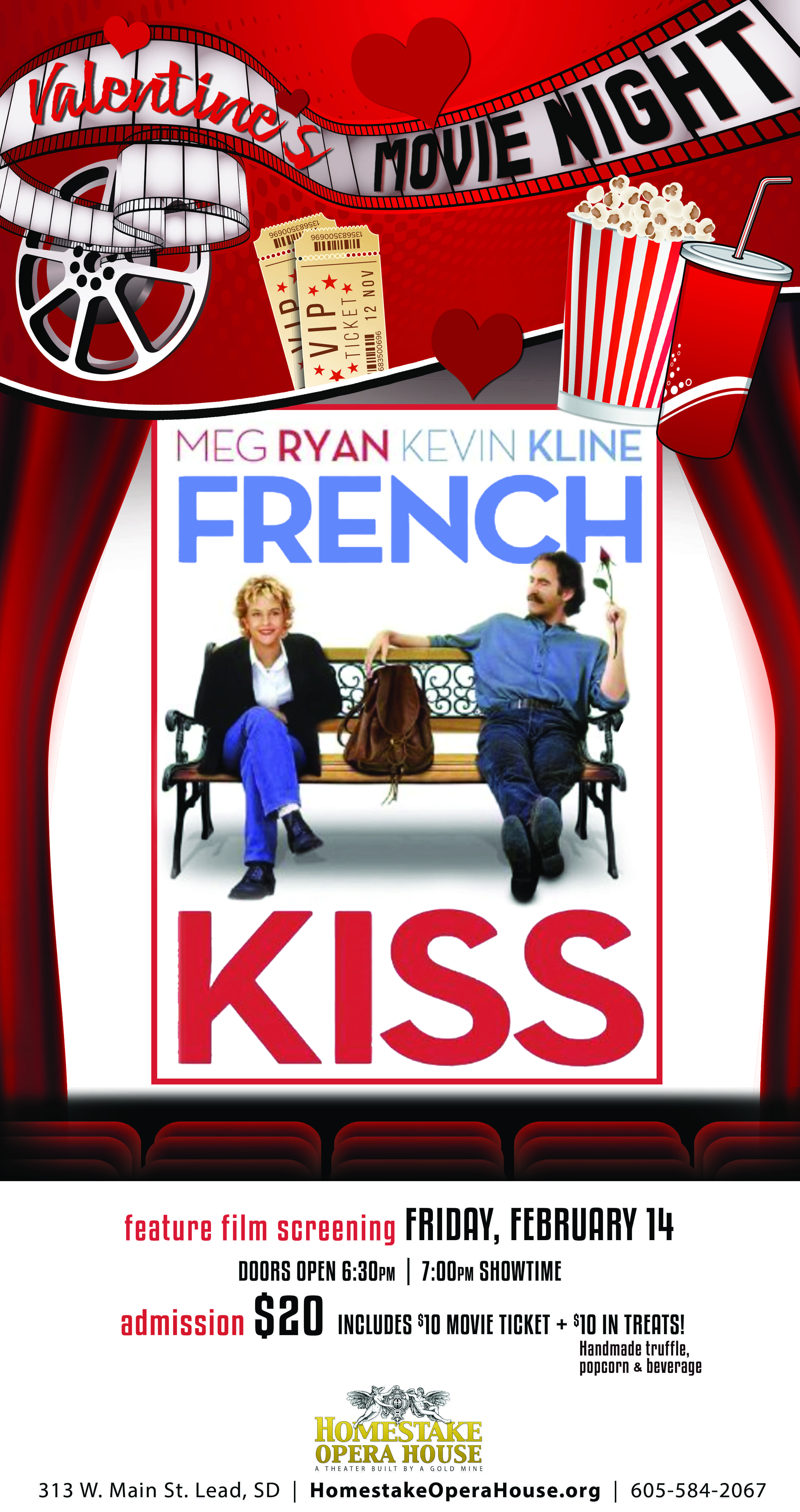 Historic Homestake Opera House to screen French Kiss for Valentine’s Movie Night
