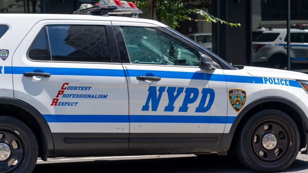 New York City^ NY^ USA - August 20^ 2022: A NYPD Police car in New York City^ USA.