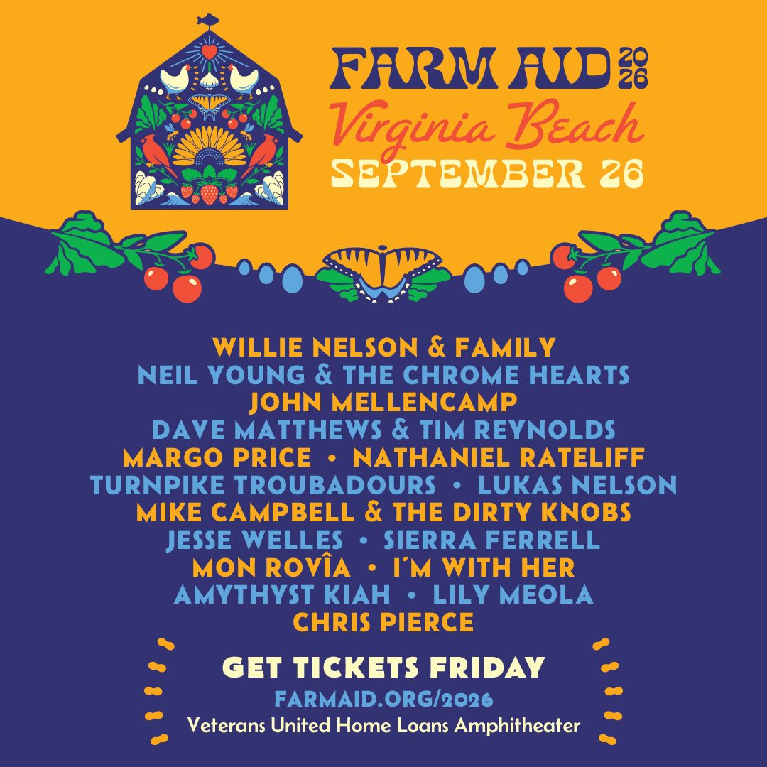 Farm Aid 2026 at Virginia Beach – Classic Rock 96.5