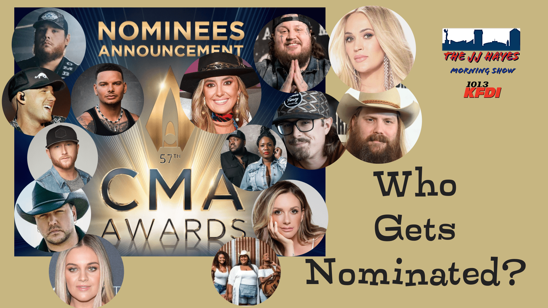 57th Annual CMA Award NominationsWho Made The List? 101.3 KFDI