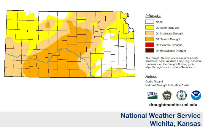 Drought conditions worsen across central, southern Kansas