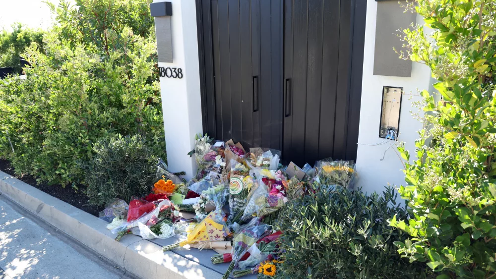 flowers-are-pictured-outside-the-home-of-late-actor-matthew-perry-in-pacific-palisades