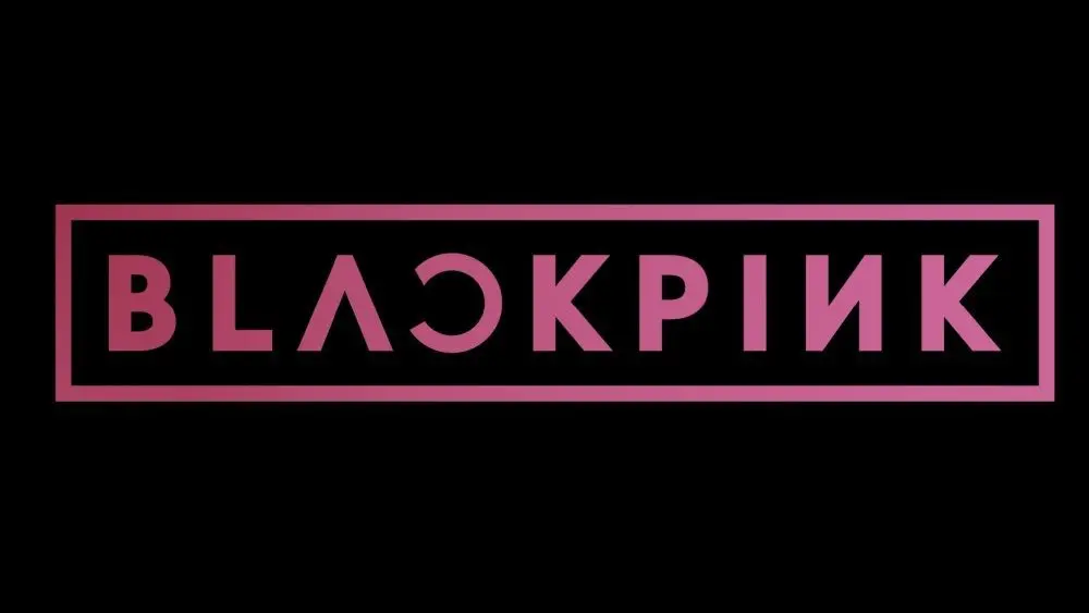 BLACKPINK (KPOP band )themed wallpaper PINK WRITING (FONT) with BLACK BACKGROUND