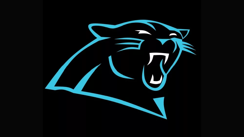 Logo New era carolina panther black blue.