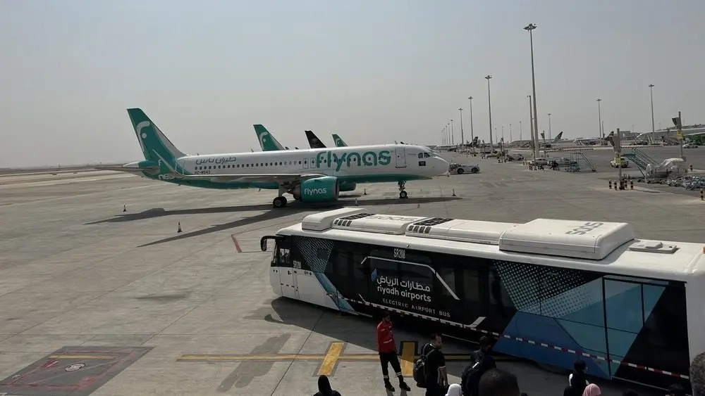 Passengers traveling through King Khalid International Airport Riyadh Airport - flight and booking concept Riyadh ^ Saudi Arabia - Mar 11 2023