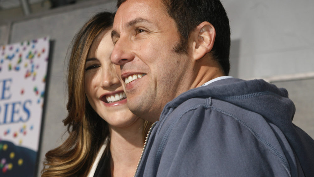 adam-sandler-and-wife-at-the-premiere-of-the-film-bedtime-stories-in-hollywood