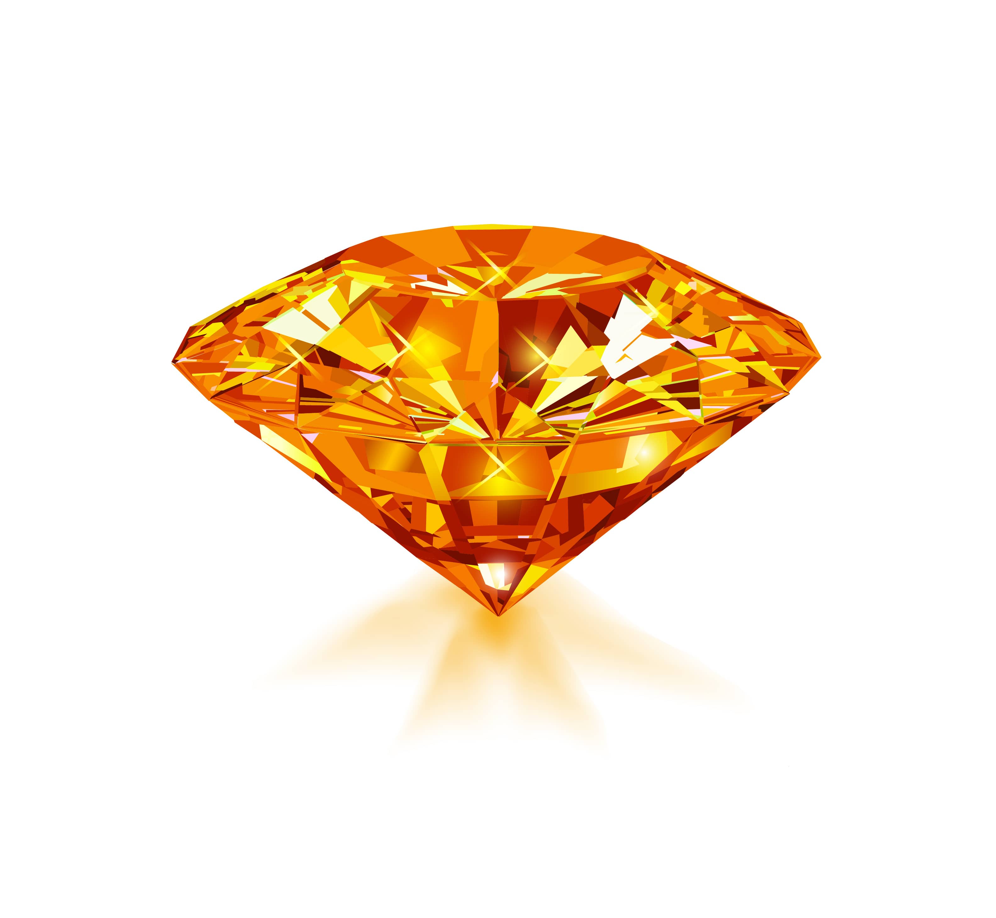 beautiful-bright-orange-diamond-isolated-on-white-background-vector-illustration