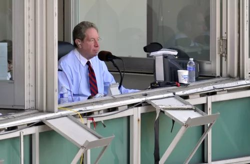 Justin Turner signed the foul ball that hit Yankees announcer John Sterling