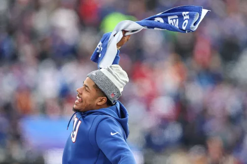 New York Giants wide receiver Sterling Shepard (3) celebrates