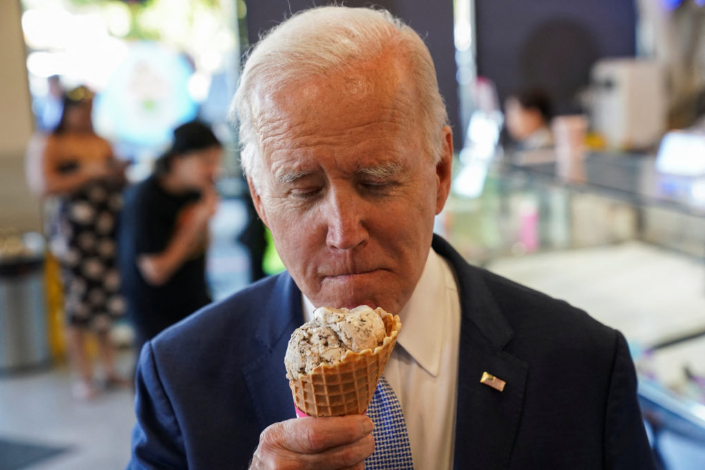 u-s-president-joe-biden-stops-for-an-ice-cream-during-his-visit-to-portland