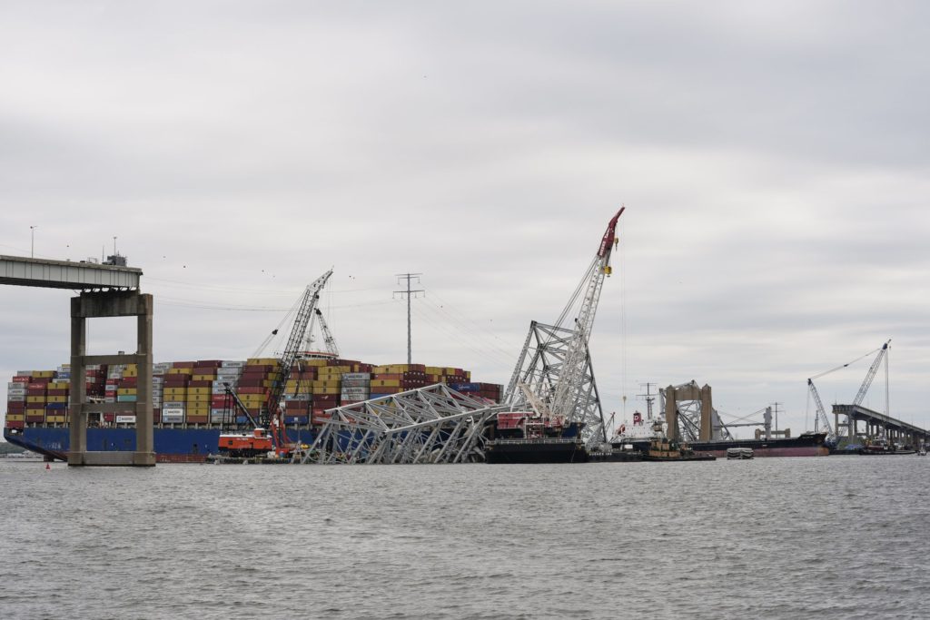 First cargo ship passes through newly opened channel in Baltimore since ...