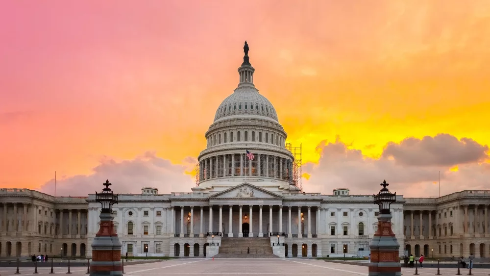 The United States Capitol building in Washington DC^ sunrise