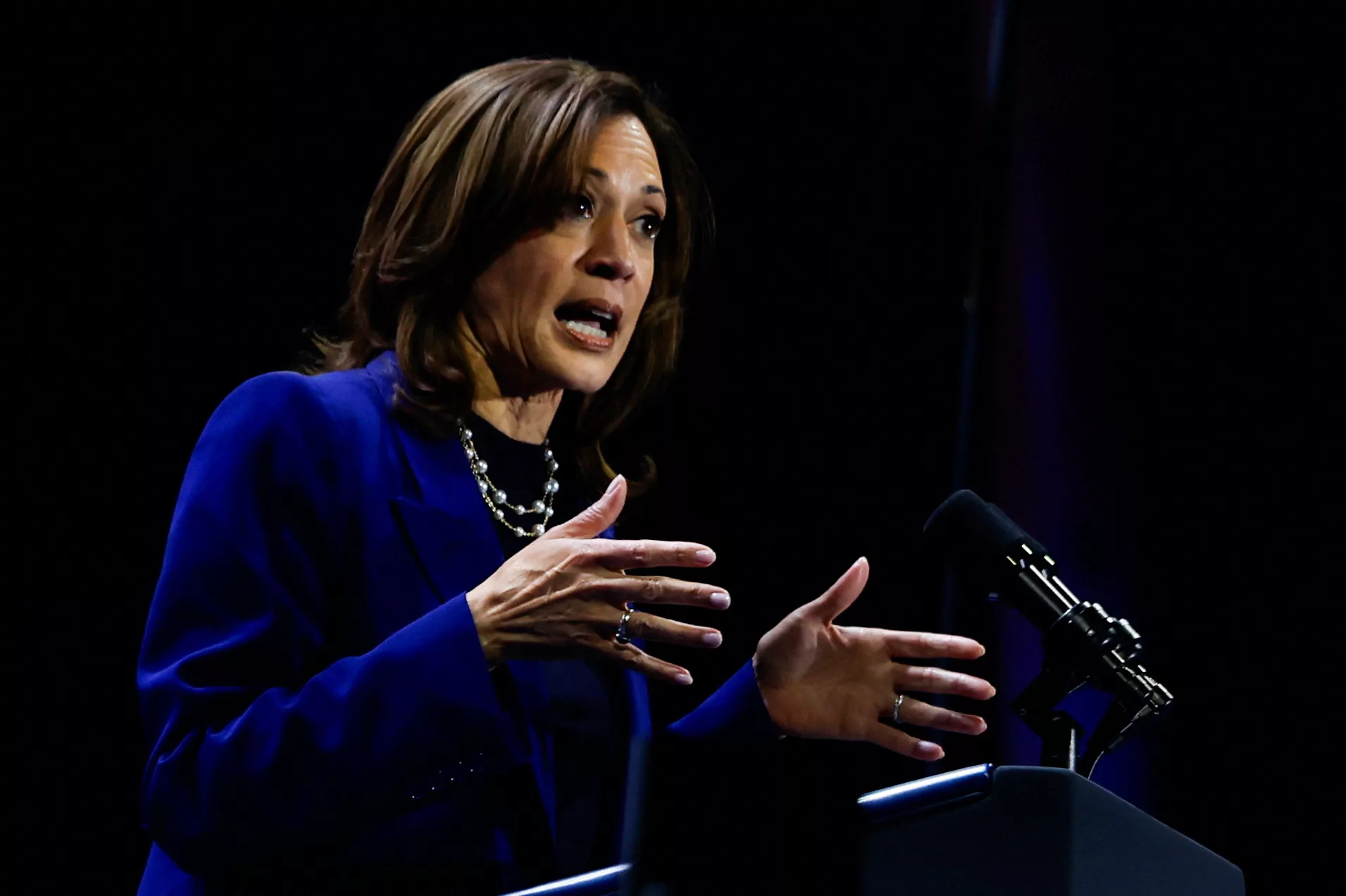 democratic-presidential-nominee-u-s-vice-president-kamala-harris-campaigns-in-north-las-vegas