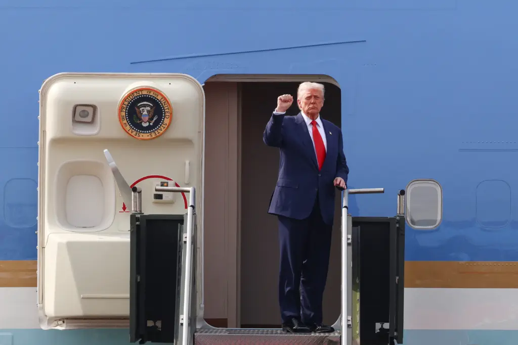 u-s-president-donald-trump-departs-south-korea