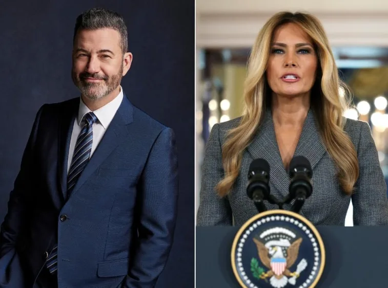 first-lady-melania-trump-right-criticized-jimmy-kimmel-for-calling-her-an-expectant-widow-on-his-show-last-week-prior-to-a-shooting-at-the-white-house-correspondents-dinner