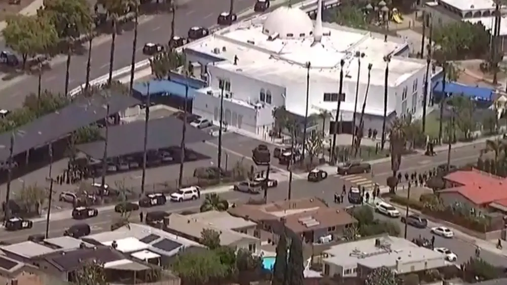 police-vehicles-crowd-nearby-streets-after-an-active-shooter-situation-was-reported-at-the-islamic-center-in-san-diego
