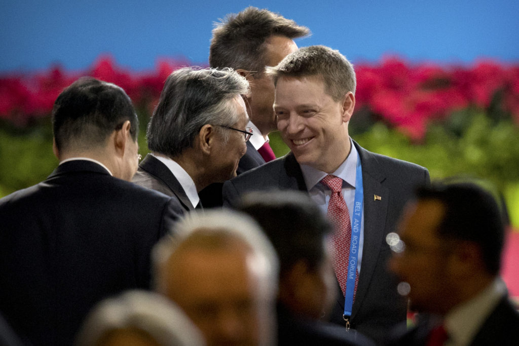 matt-pottinger-special-assistant-to-u-s-president-donald-trump-and-national-security-council-senior-director-for-east-asia-arrives-for-the-opening-ceremony-of-the-belt-and-road-forum-in-beijing