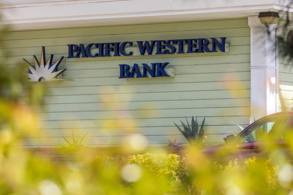 a-general-view-of-pacific-western-bank-in-huntington-beach