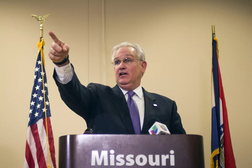 missouri-governor-jay-nixon-takes-questions-at-a-news-conference-after-swearing-in-the-ferguson-commission-in-st-louis