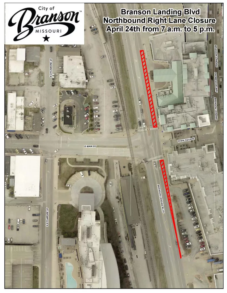 Temporary Lane Closure On Branson Landing Blvdscheduled For Tomorrow 947 Country 4339