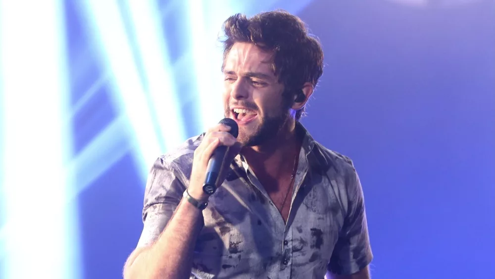 Country music artist Thomas Rhett performs at the iHeartRadio Album Release Party with Thomas Rhett on September 28^ 2015 at the iHeartRadio Theater in New York City.