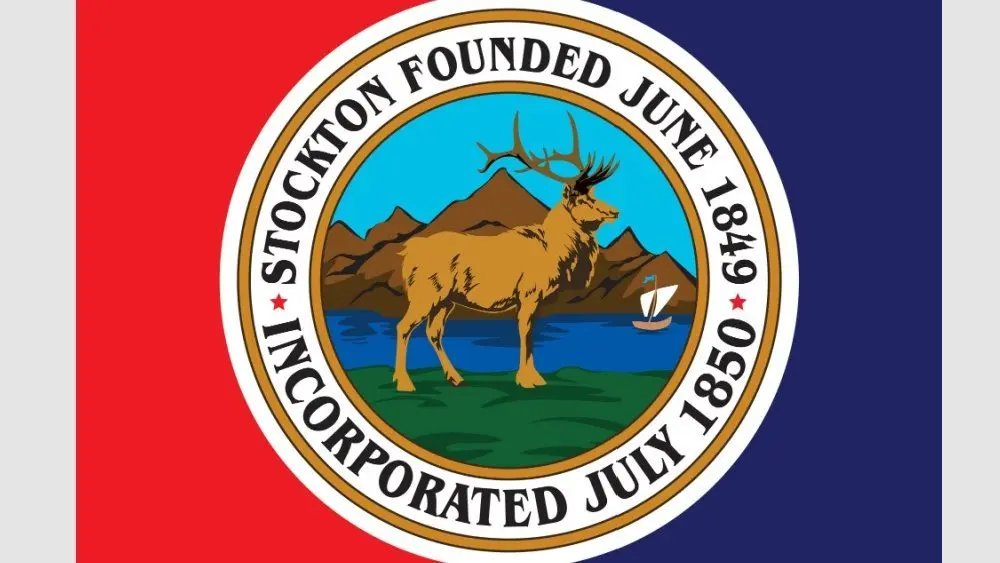 Stockton California flag vector illustration