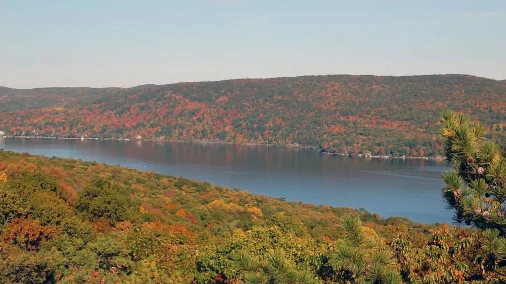 Greenwood Lake Hudson Valley ^ Orange County ^NY autumn vista aerial